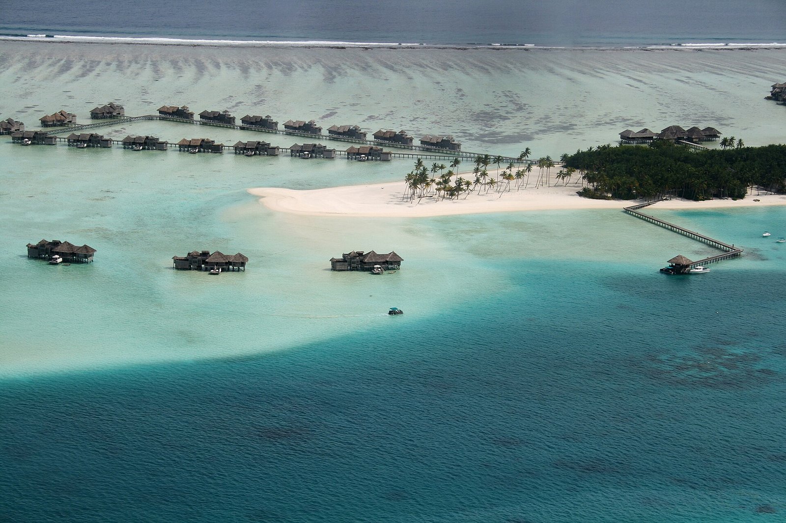 Overwater villas in the Maldives